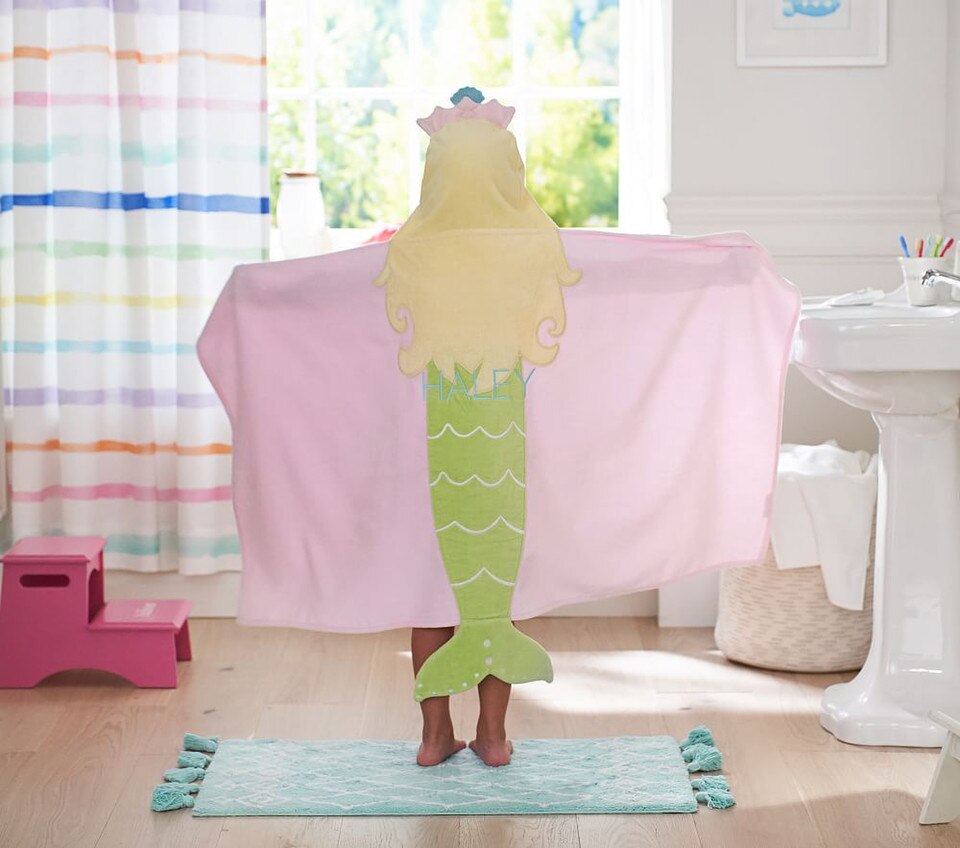Mermaid Kids Bath Wrap Pottery Barn Kids Australia